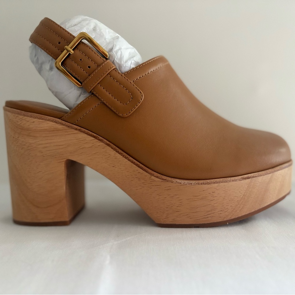 Charlotte Stone Bonnie Luggage Platform Clogs - Size 9 - New!